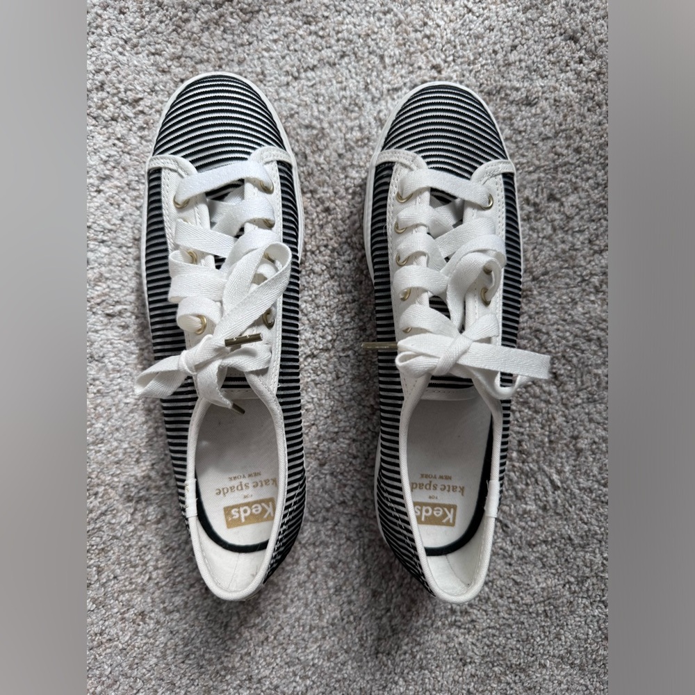 Keds X Kate Spade New York Triple Kick Striped Mesh Sneakers 7.5